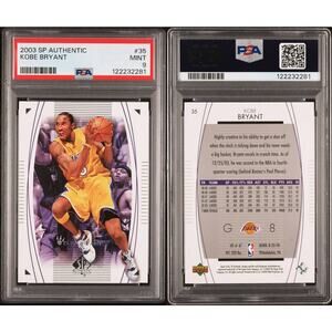 Kobe Bryant 2003 SP AUTH #35 PSA 9 MINT Los Angeles Lakers Basketball Card